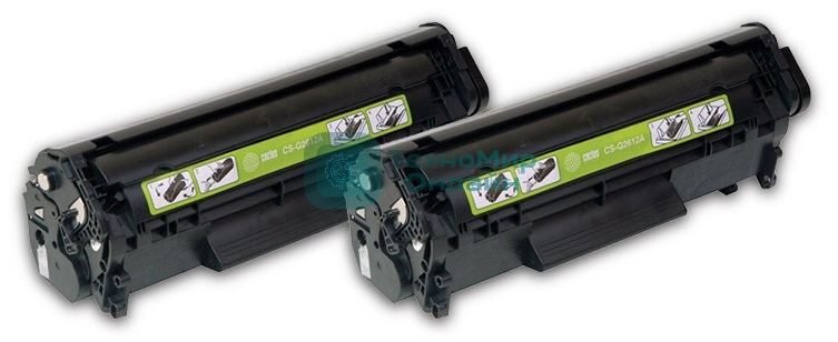 Картридж лазерный Cactus CS-Q2612AD черный (2x2000 стр.) для HP 1010/1012/1015/1018/1020/1022/3015/3020