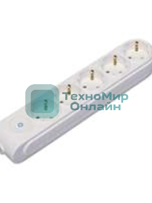 Колодка удлинителя Makel 5-м с заземл. защ. шторки с выкл.