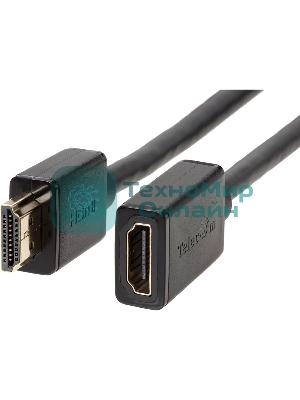 Кабель удлинительный HDMI-19M---HDMI-19F ver 2.0, 2m, TELECOM TCG235MF-2M