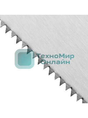 Ножовка по дереву Sparta 400 мм, 7-8 ТРI, каленый зуб, линейка, деревянная рукоятка