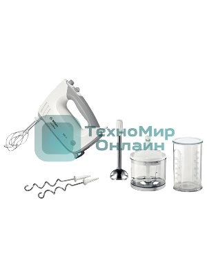 Миксер ручной Bosch MFQ36480 450Вт белый/серый