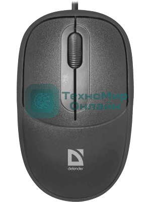 Мышь проводная Defender Datum MS-980 черный, 1000 dpi, USB, кнопки - 3