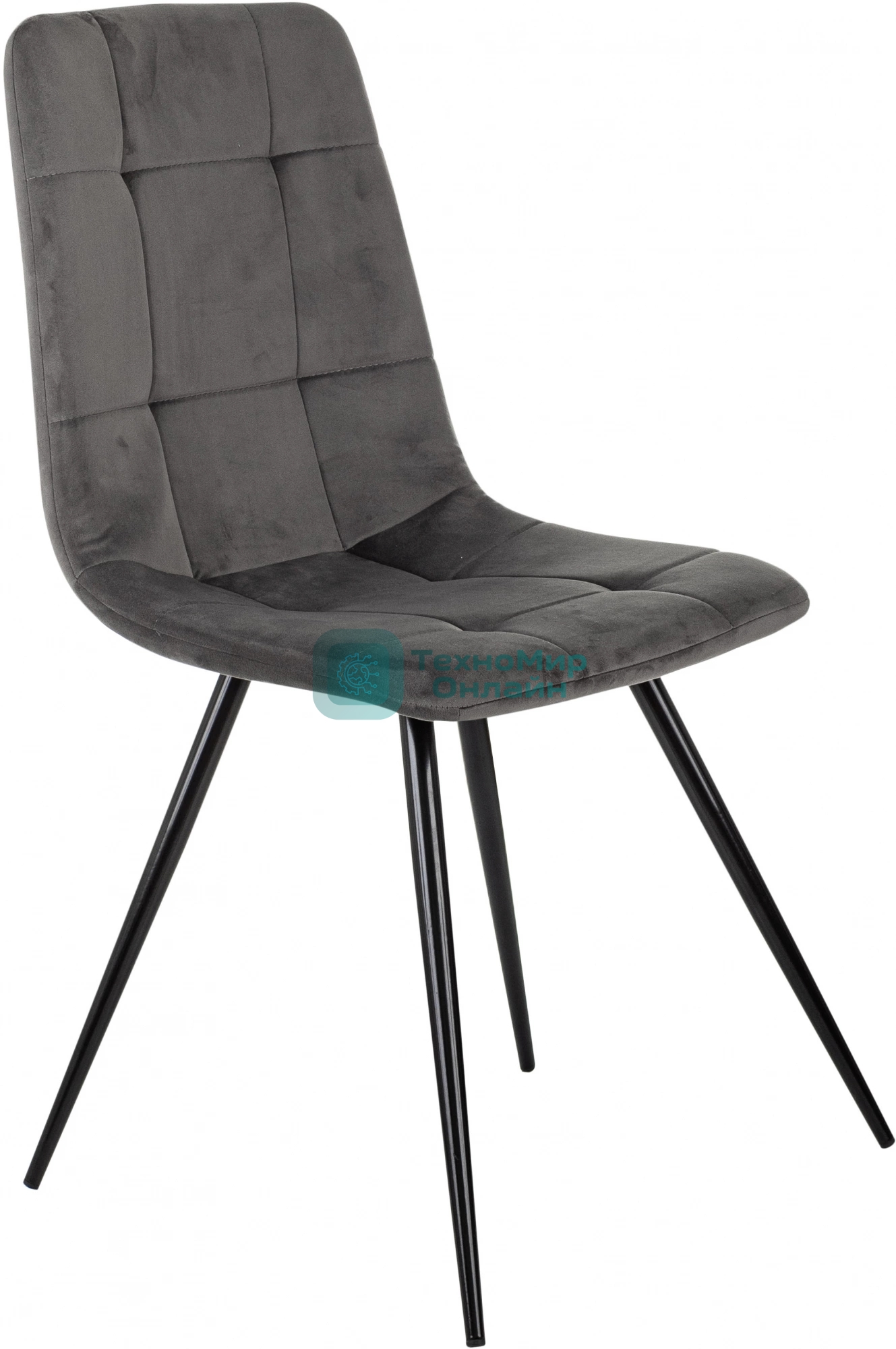 Стул для дома Бюрократ CH-K1 т.серый Holland 18 металл черный на ножках