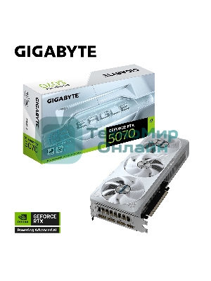Видеокарта Gigabyte PCI-E GV-N5070EAGLEOC ICE-12GD 1.0 NVIDIA GeForce RTX 5070 12Gb 192bit GDDR7 2805/28000 HDMIx1 DPx3 HDCP Ret