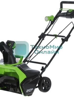 Снегоуборщик аккумуляторныйGreenworks GD40SB, 40V, 51 см, бесщеточный, с 1хАКБ 4 А.ч и ЗУ 2600607