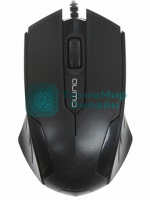 Мышь проводная Qumo Office M14 черный, 1000 dpi, USB, кнопки - 3