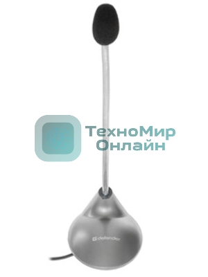 Микрофон компьютерный Defender MIC-111, серый, кабель 1,5 м