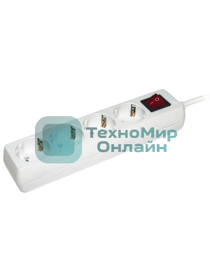 Удлинитель 4х5 м с заземл. 16А IP20 У04К с выкл. 2P+PE IEK WYP10-16-04-05-ZK-N