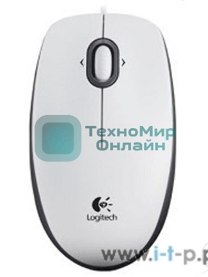 Мышь проводная Logitech M100 белый, 1000 dpi, USB, кнопки - 3