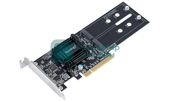 Адаптер Synology M.2 SSD-Sata, LP PCIe 2.0x8 (for DS1517+, DS1817+, DS3018xs, FS1018, RS1219+, for all xs/xs+ models) up to 2xSSD M.2 SATA