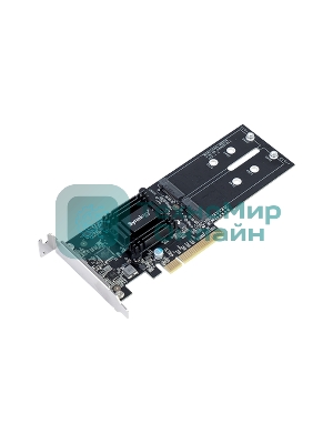 Адаптер Synology M.2 SSD-Sata, LP PCIe 2.0x8 (for DS1517+, DS1817+, DS3018xs, FS1018, RS1219+, for all xs/xs+ models) up to 2xSSD M.2 SATA