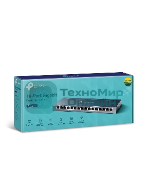 Коммутатор TP-Link TL-SG116 16-портовый гигабитный настольный коммутатор