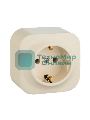 Розетка Legrand 782241 с заземлением без шторок (Слоновая кость)