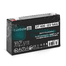 Аккумуляторная батарея ExeGate DT 609 (6V 9Ah, клеммы F1)