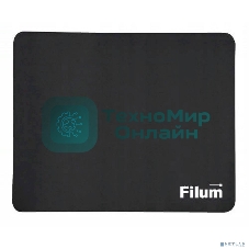 Коврик для мыши Filum FL-MP-S-BK-2 черный, 250*200*3 мм., ткань+резина.