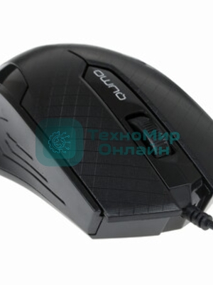 Мышь проводная Qumo Office M14 черный, 1000 dpi, USB, кнопки - 3