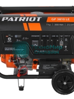 Электрогенератор бензиновый Patriot GP 3810LE, 3 кВт, 67 дБ, 49 кг