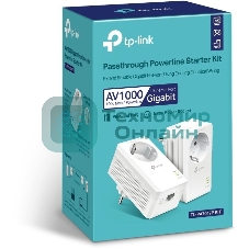 Сетевой адаптер TP-Link AV1000 Gigabit Passthrough Powerline Starter KitSPEED: 1000 Mbps PowerlineSPEC: Broadcom CPU, HomePlug AV2, 1+1 Gigabit PortFEATURE: Plug and Play, tpPLC Utility, Pair for More Security, Extra Power SocketKIT: 2× TL-PA7017P