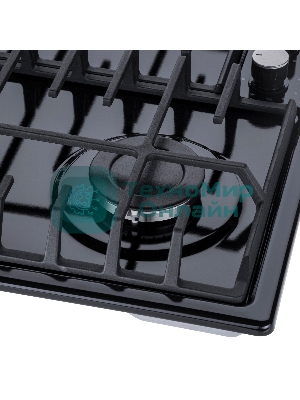 Газовая варочная панель Maunfeld EGHE.64.6CB/G, 4 конфорки, эмалированная сталь, черный