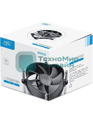 Кулер для процессора DEEPCOOL CK-11508 PWM черный, 92 мм, алюминий, 2200 об/мин, 30.1 дБ, 4 pin, 65 Вт, 70 мм
