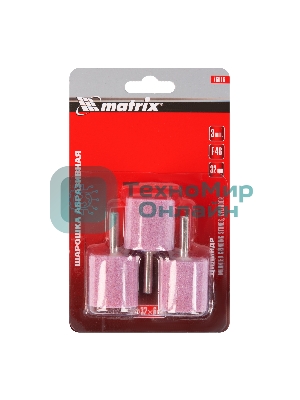 Шарошка Matrix абразивная, цилиндр, 32x32x6, F46, 3шт 76016