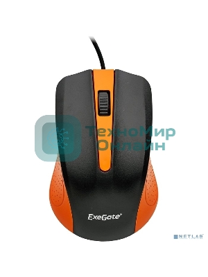 Мышь проводная ExeGate Professional Standard SH-9030BO черный/оранжевый, 1200 dpi, USB, кнопки - 3