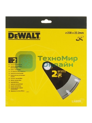 Диск алмазный по бет. DeWalt DT3773 (00000015138) d=23 0мм d(посад.)=22.2 мм (угловые шлифмашины)
