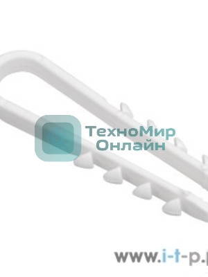 Дюбель-хомут d5х8 мм для плоского кабеля нейлон белый (уп. 100 шт) IEK UHH35-5-8-100