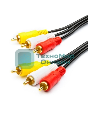 Кабель Audio-Video ATCOM AT7267 1.2 m (3RCA(m), пакет)