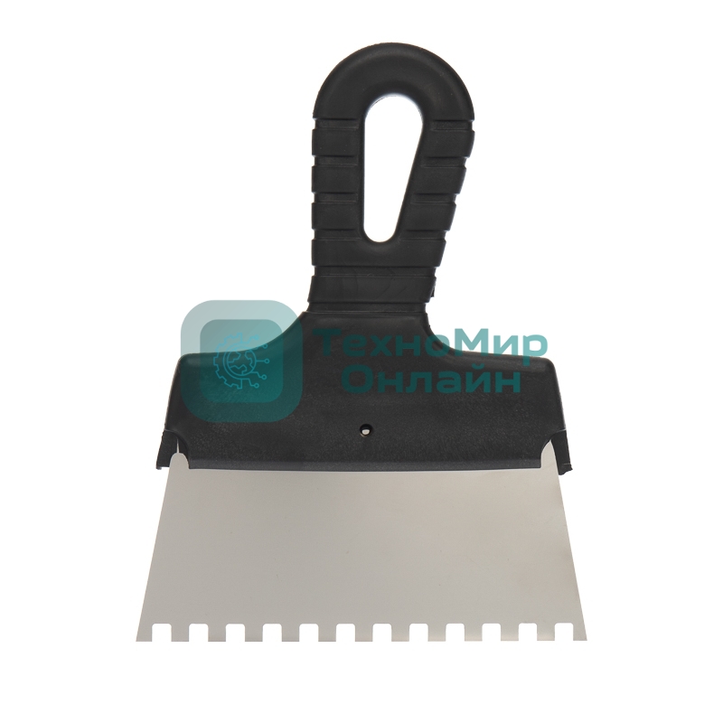 Шпатель фасадный Rexant 150 мм зуб 6х6 нержавеющая сталь, пластмассовая рукоятка