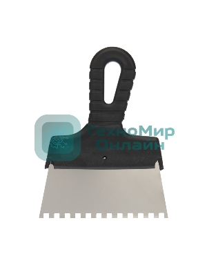 Шпатель фасадный Rexant 150 мм зуб 6х6 нержавеющая сталь, пластмассовая рукоятка