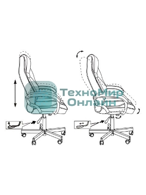 Кресло Бюрократ VIKING 6 KNIGHT BR FABRIC коричневый, ткань, 120 кг, механизм качания