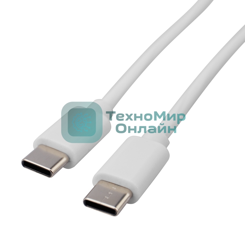Кабель Rexant Type-C - Type-C PD 60W/1м/PVC/белый