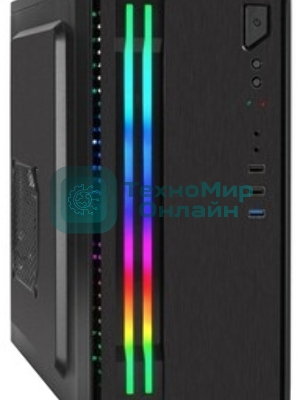 Компьютерный корпус Minitower ExeGate mEVO-7805-XP400 (mATX, БП XP400 с вент. 12см, 2*USB+1*USB 3.0, аудио, черный, с 2*RGb подсветкой)