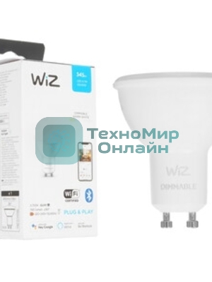 Лампа светодиодная WiZ Wi-Fi BLE 50W GU10 927 DIM 1PF/6
