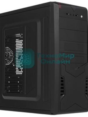 Компьютерный корпус ExeGate EX280389RUS Miditower ExeGate CP-604 Black, ATX, (CP500W, 80мм), 2хUSB, Audio