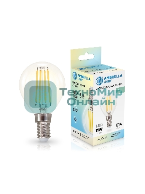 Лампа светодиодная 451134 Filament LED P45 11W E14 4000K 220-240V