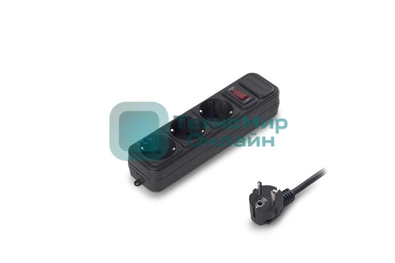 Сетевой фильтр ExeGate EX221182RUS SP-3-5B (3 розетки, 5 м, евровилка, черный)