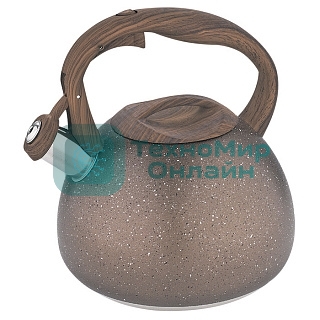 Чайник для плиты ALPENKOK AK-520 нерж.сталь со свистком 3,0л индукционное дно (12)