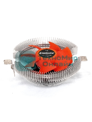 Кулер для процессора ExeGate EE80-PWM серебристый/красный, 90 мм, алюминий, 2400 об/мин, 24 дБ, 4 pin, 65 Вт, 50 мм
