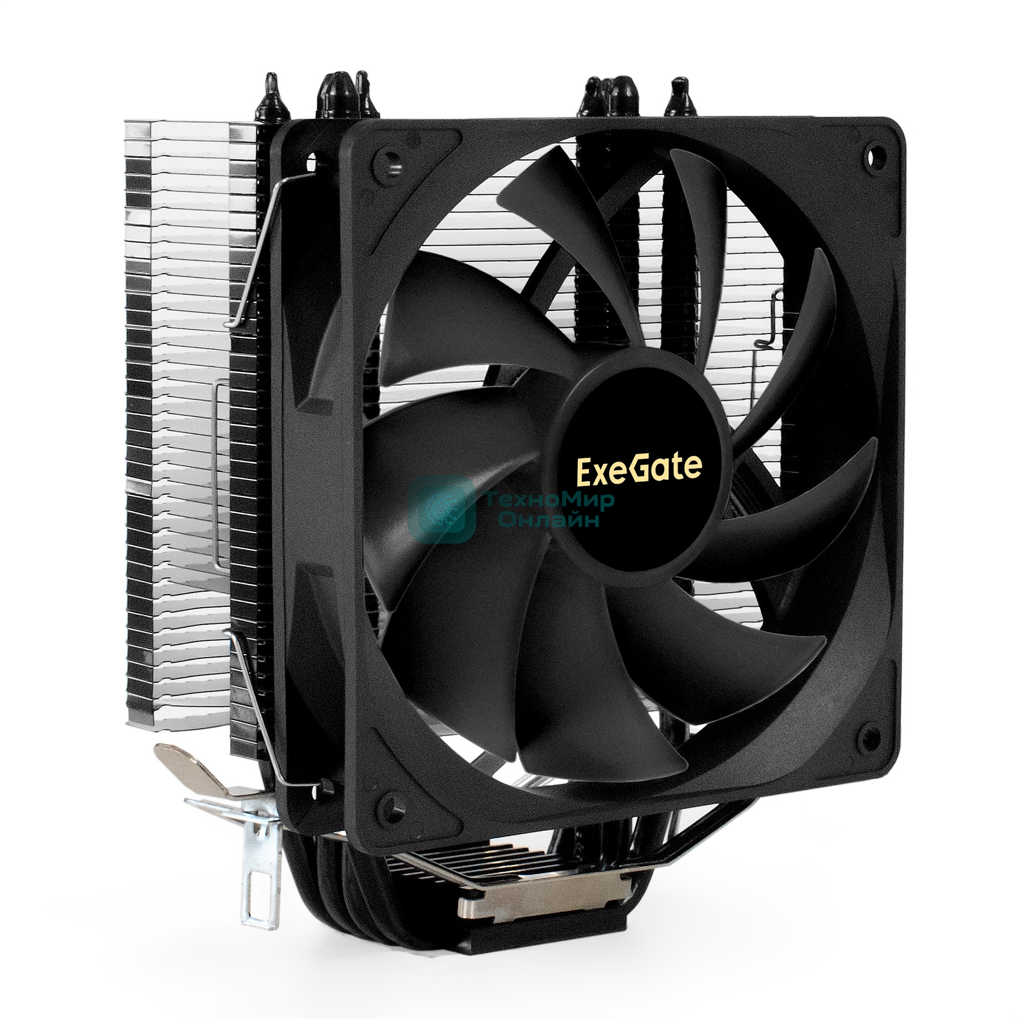 Кулер для процессора ExeGate Dark Magic EE400XL-PWM черный, 120 мм, алюминий/медь, 2400 об/мин, 37 дБ, 4 pin, 140 Вт, 155 мм