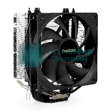 Кулер для процессора ExeGate Dark Magic EE400XL-PWM черный, 120 мм, алюминий/медь, 2400 об/мин, 37 дБ, 4 pin, 140 Вт, 155 мм