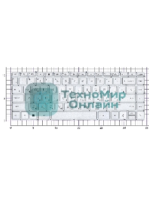 Клавиатура для ноутбука HP Pavilion 14-DV 14-DW серебристая