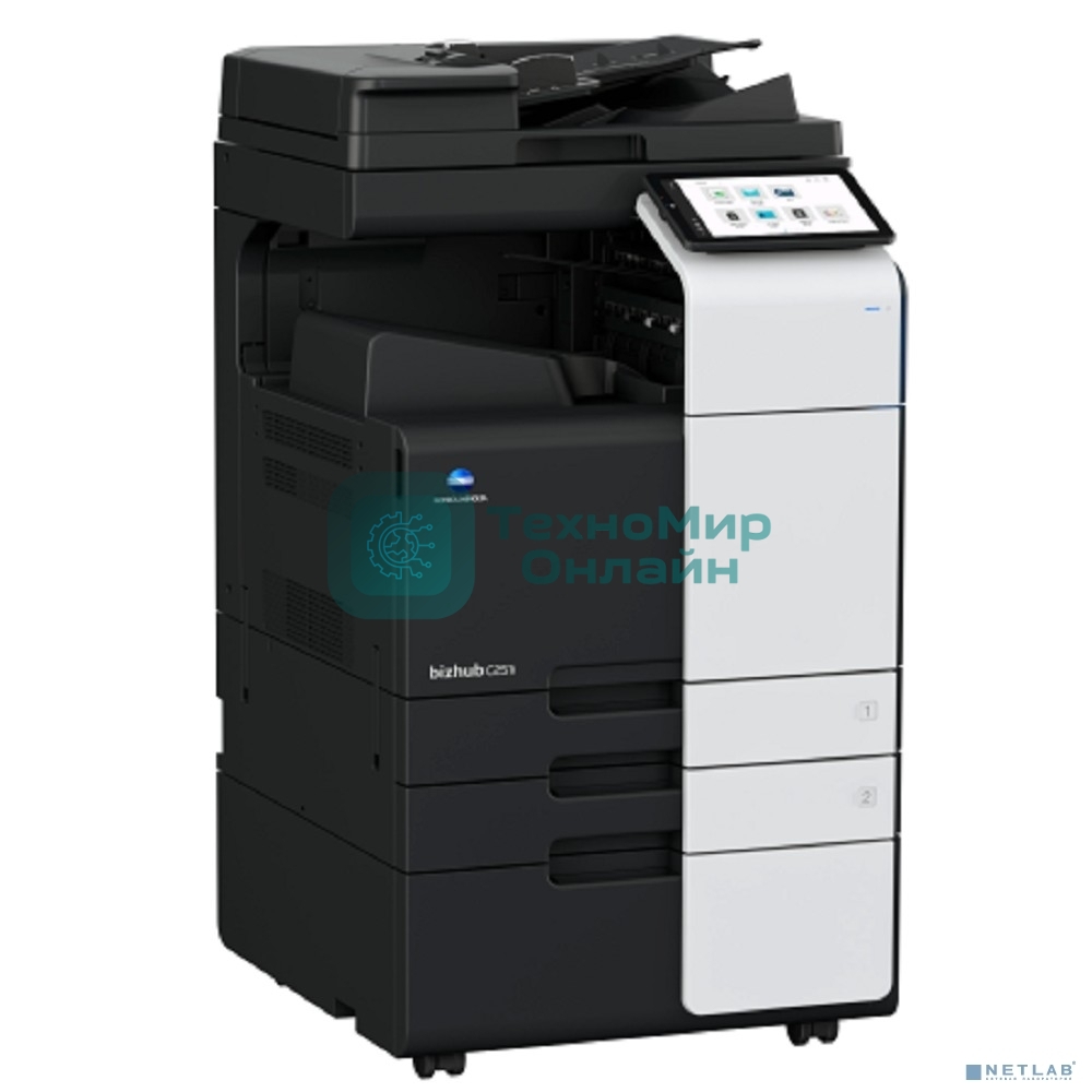 МФУ лазерное Konica Minolta bizhub C251i (A3, 25 стр./мин, без крышки и ADF, без тумбы, без картриджей, без кабеля питания, запуск только инженером платно)