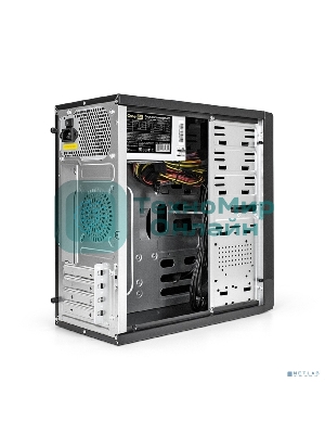 Корпус Exegate EX277435RUS Minitower MA-371X Black, mATX UN400, 120мм 2*USB+2*USB3.0, Audio