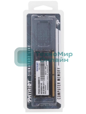 Оперативная память Patriot, DDR5, 16GB (1x16 GB), 4800 MHz, CL40, SO-DIMM