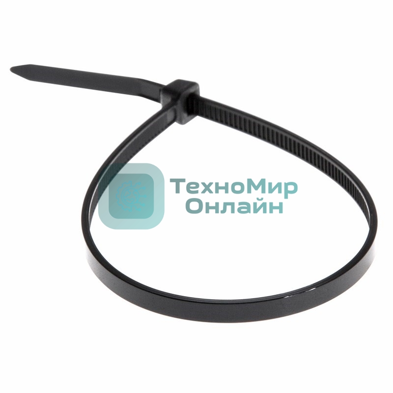 Хомут-стяжкa нeйлонoвая Rexant 250x3,6 мм, черная, упаковка 25 шт.