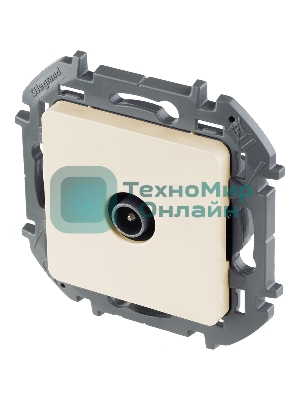 Розетка телевизионная проходная 14 дБ 5-862 мГц слоновая кость