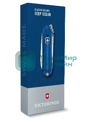 Нож перочинный Victorinox Classic Deep Ocean (0.6223.T2G) 58мм 7 функций карт.коробка