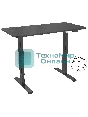 Стол игровой Cactus CS-ED-BBK столешница МДФ черный, каркас черный